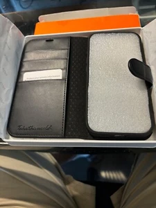 Tucch THI15-P6.1-DK-BK-F8 iPhone 15 Pro 6.1" Black Leather Case - Picture 1 of 7
