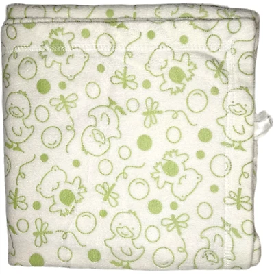 Manta Bebé Rana Verde Blanca Kidsline Pato Burbuja Suave Libélula Lovey Usada en Excelente Condición Foto 1 de 3