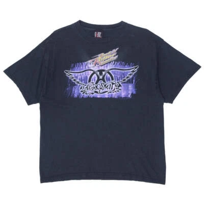 Camiseta De Colección Giant Aerosmith Rockin' Roller Coaster Negra Foto 1 de 4