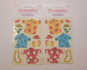 Mrs Grossman's Lot of 2 Sheets New Package ~Sticker Stackers Hawaiian Shirts~HTF - Picture 1 of 1