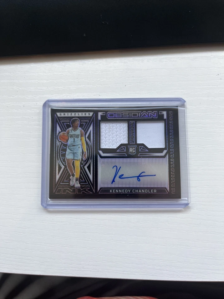 2022-23 Panini Obsidian Basketball Kennedy Chandler Rookie Jersey Ink #43/75 - Image 1 of 4