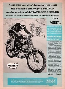 1963 Sears Allstate Scrambler 250 Motorcycle Original Ad - Picture 1 of 1