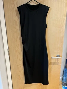 BNWOT  Black Bodycon Ruched Dress - Picture 1 of 5