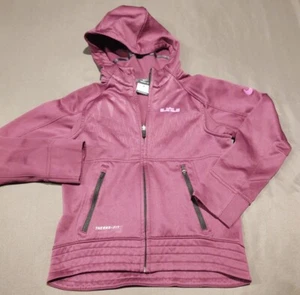Nike Therma-Fit Hoodie Lebron James Full Zip Jacket Youth Size M Plum Purple - Picture 1 of 9