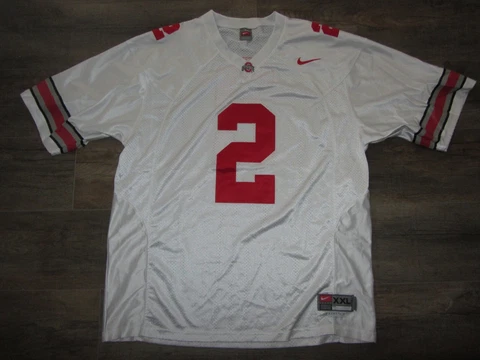Ohio State Buckeyes Nike NCAA College Football Jersey #2 2XL Sewn Team White OSU Cover
