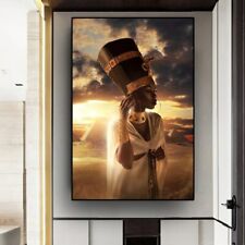 African Art Woman Sunset Oil Painting on Canvas Cuadros Posters Prints Wall Art