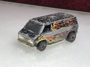 Original Vintage 1974 Hot Wheels Redline Super Van Black Plastic Base Hong Kong - Picture 1 of 8