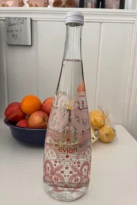 CHRISTIAN LACROIX Limited Edition EVIAN Water Glass COLLECTABLE Bottle UNOPENED - Picture 1 of 2