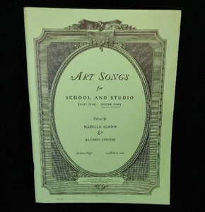 Medium Low Voice Performance Music 1934 Art Songs School & Studio 2nd Year  - Picture 1 of 7