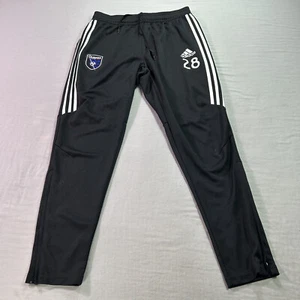 Adidas San Jose Earthquakes Tiro 19 Track Pants Mens Large Black Player Issued - Picture 1 of 16