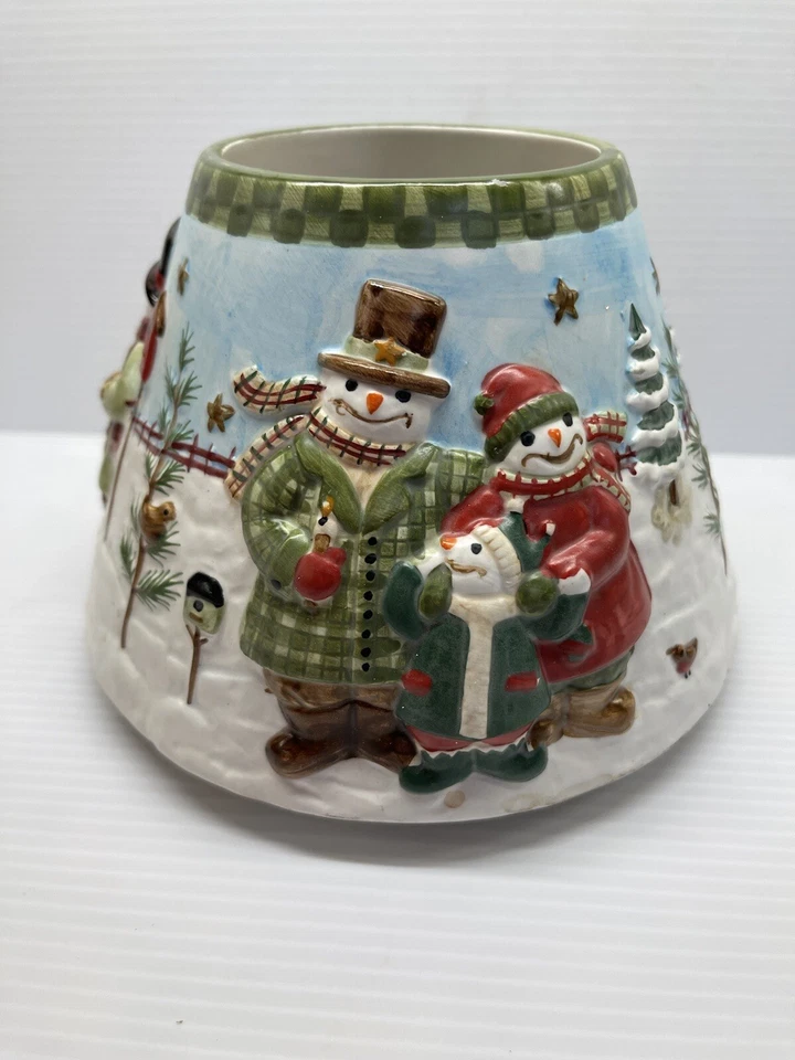 Yankee Candle Teresa Kogut Jack Frost Bas Relief 3D Candle Shade boneco de neve grande  - Imagem 1 de 4