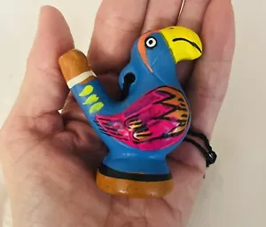 SILBATO DE AGUA COLOR - TERRACOTA PINTADO A MANO - Imagen 1 de 6