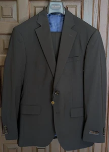 TED BAKER Jay 100% Wool Solid Black Suit, Size 40 S - Picture 1 of 12