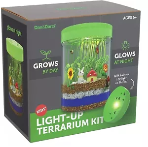 Light-up Terrarium Kit for Kids with LED Light on Lid - Great Science Gift - Picture 1 of 9