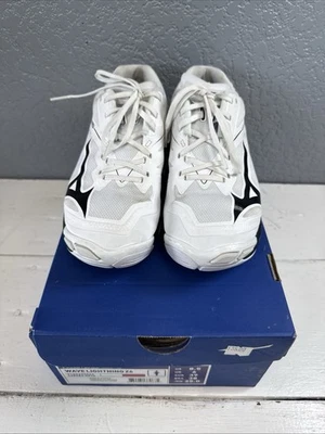 Mujer Mizuno Wave Lightning Z6 Blanco Atlético Voleibol Tenis Zapato Talla 8 Foto 1 de 4