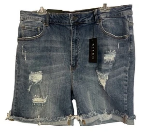 Risen Distressed Bündchen Cutie Jeansshorts Neu mit Etikett Größe 3X - Bild 1 von 5