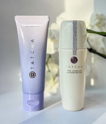 Tatcha Cleansing Duo: очищающее масло камелии + рисовая стирка (полный размер) — стоимость 90 долларов - Изображение 1 из 4