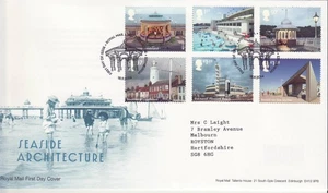 GB Stamps First Day Cover Seaside Architecture, pier, lido, lighthouse SHS 2014 - Picture 1 of 1