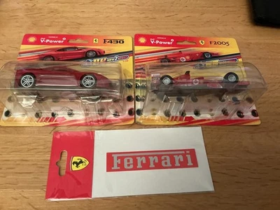 F1 Formel 1 Ferrari F2005 + F430 Shell V-Power Modellautos Maßstab 1:38 ungeöffnet - Bild 1 von 4