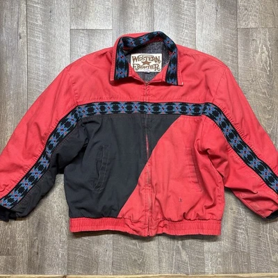 Chaqueta De Colección Western Frontier Santa Fe Estilo Azteca Manta Forrada Para Hombres XL Foto 1 de 4