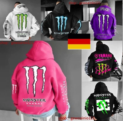 MARKENLOS Neu Herren Monster Energy Fashion Pullover hoodie Mehrfarbiges Design@DE HOT