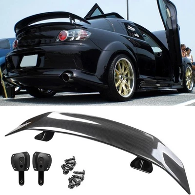 For Mazda RX7 RX8 Carbon Fiber 46" Car Rear Trunk Spoiler Lip Wing Racing - Image 1 of 4