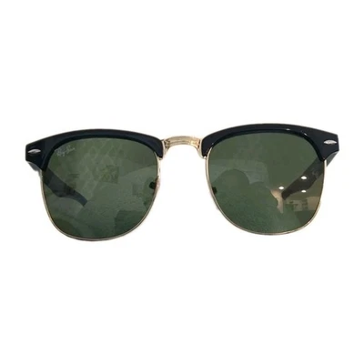 Occhiali da sole Ray Ban unisex Clubmaster 30164920138 bordo oro, lenti verdi - Immagine 1 di 4