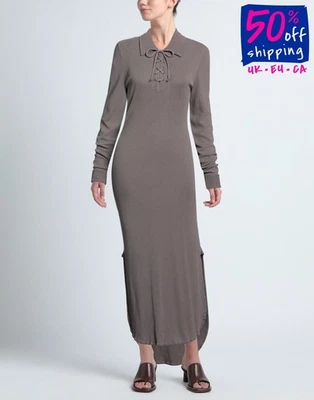 RRP€450 ACNE STUDIOS Jersey Maxi Dress Size S Ribbed Stretch Made in Portugal - Image 1 of 4