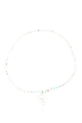 RS Collier Donna argento-blu-bianco sporco elegante - Immagine 1 di 4