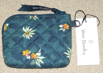 MONEDERO VERA BRADLEY RECIÉN CORTE FLORAL VERDE/FLORES NUEVO CON ETIQUETAS Foto 1 de 3