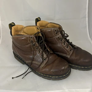 Stivali Dr. Martens in pelle marrone taglia 12M uomo 11410 stile AirWair abbigliamento da lavoro - Foto 1 di 5