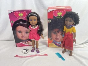 Hearts For Hearts Girls Dolls India Nani & Ethiopia Rachel - Picture 1 of 10
