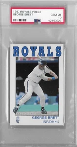 George Brett 1993 Kansas City Royals Police Graded Gem Mint PSA 10 - Picture 1 of 1