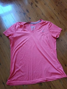 Nike Dri Fit T Shirt Top - Womens Sz XL Active Wear Workout Pink EUC - Picture 1 of 3