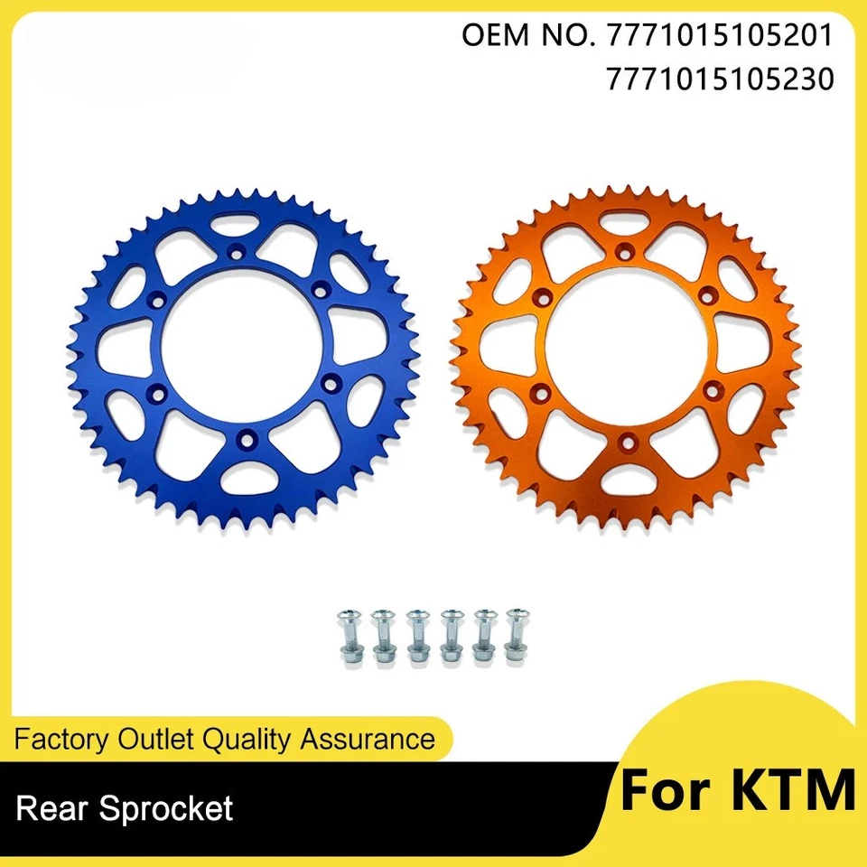 Piñón de cadena trasero Motocross 52T 520 cadenas CNC para KTM GASGAS HUSQVARNA Foto 1 de 4