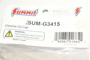 Summit Racing Valve Cover Fill Plugs Chrome SUM-G3415 - Picture 1 of 3