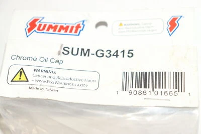 Summit Racing Valve Cover Fill Plugs Chrome SUM-G3415 - Image 1 of 3