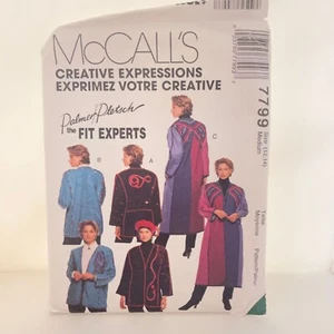 #7799 McCalls Misses Lined and Unlined Jacket or Coat Sewing Pattern Size 12-14 - Picture 1 of 4