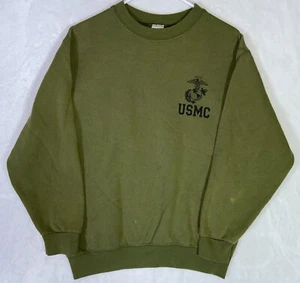 Felpa vintage USMC US Marine Corps media militare cool made USA *difetti - Foto 1 di 10