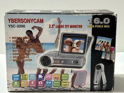Ybersonycam Ysc-3200 Digital Camera 16.0MP, Boxed, No Charger, Untested - Image 1 of 4