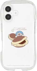 Gourmandies iPhone 16 6.1 inch Crystal Clear Case Doraemon Dorayaki DR-137B - Picture 1 of 5