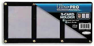 Ultra Pro Black Frame 3 Card Screwdown Holder Triple Display