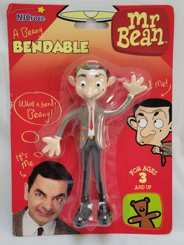 New Vintage NJCroce 1990 A Beany Bendable 6" Mr Bean Action Figure For 3+ Cover