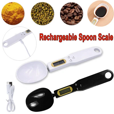Rechargeable Spice Weight Kitchen Tool Measuring Spoon Food Scale Digital LCD - image 1 of 4