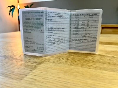 Fahrzeugschein Hülle KFZ Schutzhülle Auto Papiere Etui Transparent Schein Mappe - Bild 1 von 4