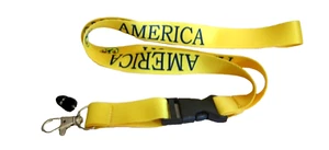 Soccer Country Yellow America Lanyard Keychain ID Badge Holder-Brand New! - Picture 1 of 1
