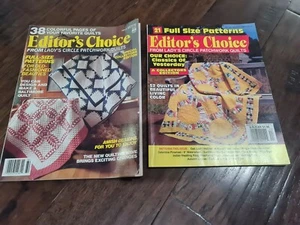 2 Vintage Vtg Magazines Editor's Choice Lady's Circle Patchwork Quilts 1988 1994 - Picture 1 of 4