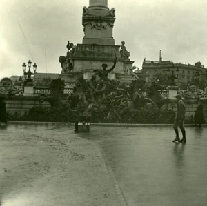 France Bordeaux Girondins monument Old Possemiers Stereo Photo Stereoview 1910 - Imagen 1 de 3