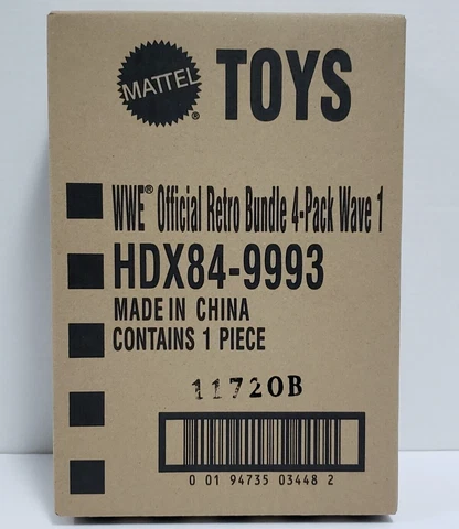 Mattel Creations WWF WWE RETRO Bundle 4 Pack - Wave 1 Action Figures 2021 Sealed Cover