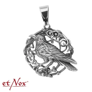 Echt Etnox Corvo Ciondolo IN Acciaio Inox Simbolo Gioiello - Nuovo - Imagen 1 de 2